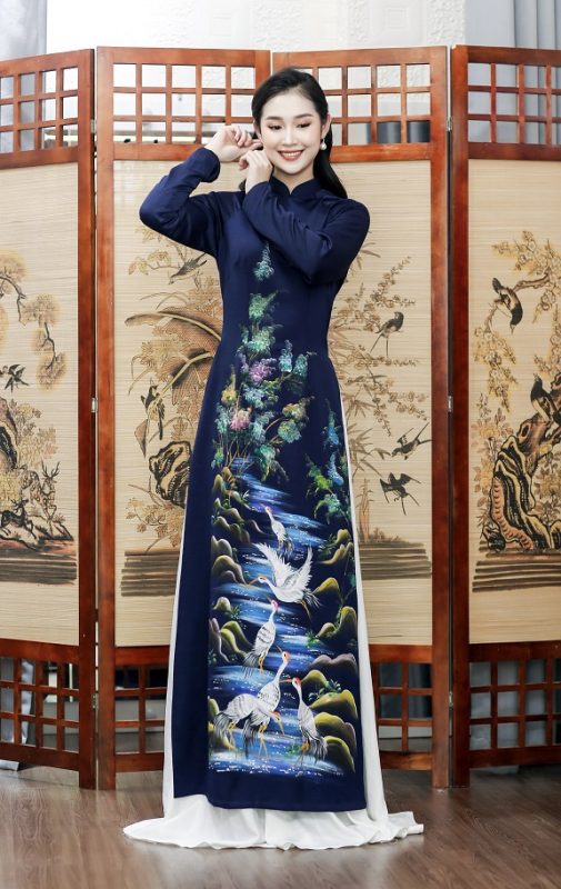 Kiểu áo dài đẹp Sofia Bridal Phong cách hiện đại sang trọng.