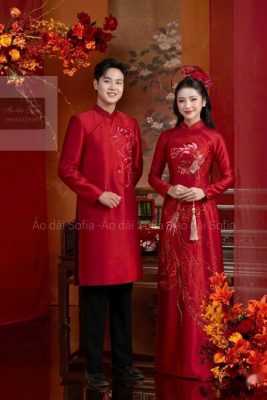 Xu hướng áo dài cặp đôi dâu rể 2026